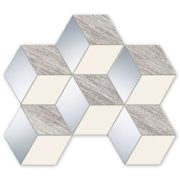 Mozaika Senza šedá hex 22,1×29,8