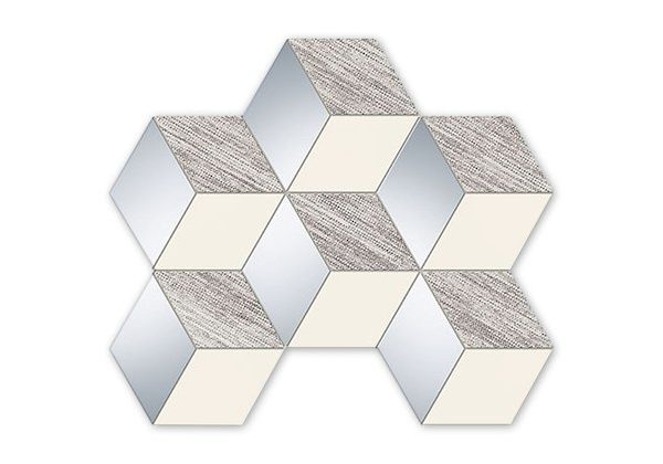 Mozaika Senza šedá hex 22,1×29,8