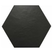 Hexatile Negro Mate 17,5×20