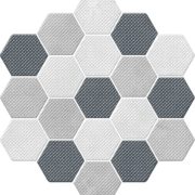 Dlažba Trail Mix dekor hexagon 21,3×23,1