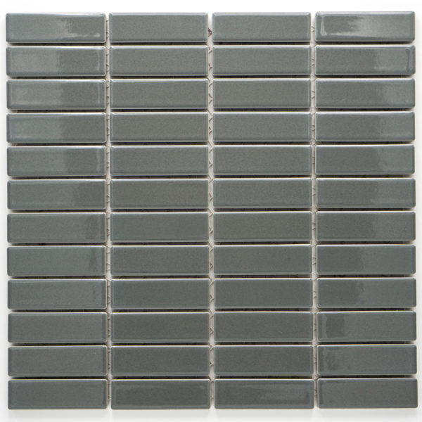 Mozaika Brick glazovaná tmavě šedá lesk B06R 6786