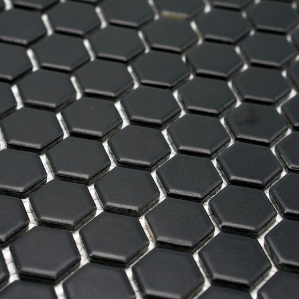 Mozaika Hexagon H HX 890 černá 2,3×2,6 mat