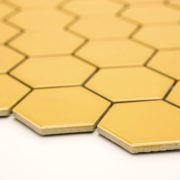 Keramická glazovaná mozaika hexagon žlutá