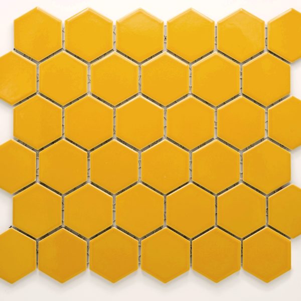 Keramická glazovaná mozaika hexagon žlutá_3