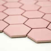 Keramická glazovaná mozaika hexagon růžová