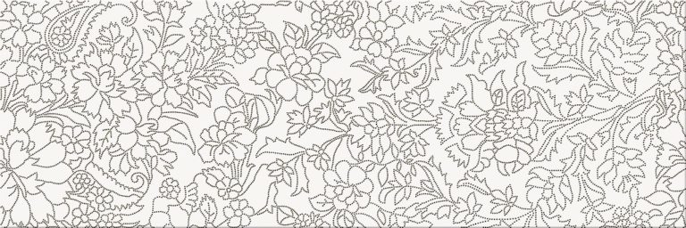 Obklad PretAPortet White inserto flower 25×75